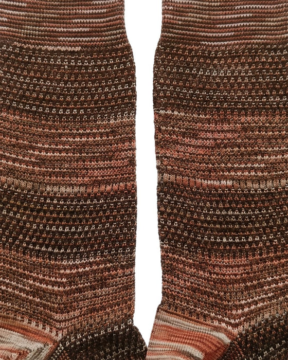 Missoni Brown Multi Mens Textured Melange Crew Socks-