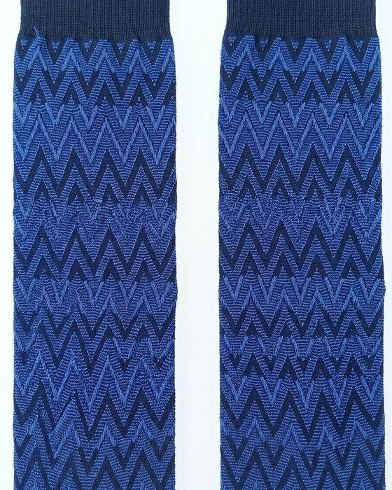 Missoni Royal Blue Mens Chevron Crew Socks-M