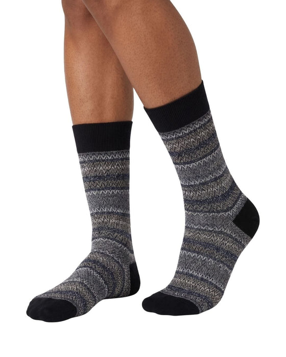 Missoni Grey Multi Mens Chevron Melange Crew Socks-M