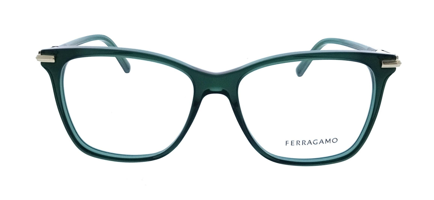 Salvatore Ferragamo SF3013 317 Cat Eye Transparent Green Women's Eyeglasses
