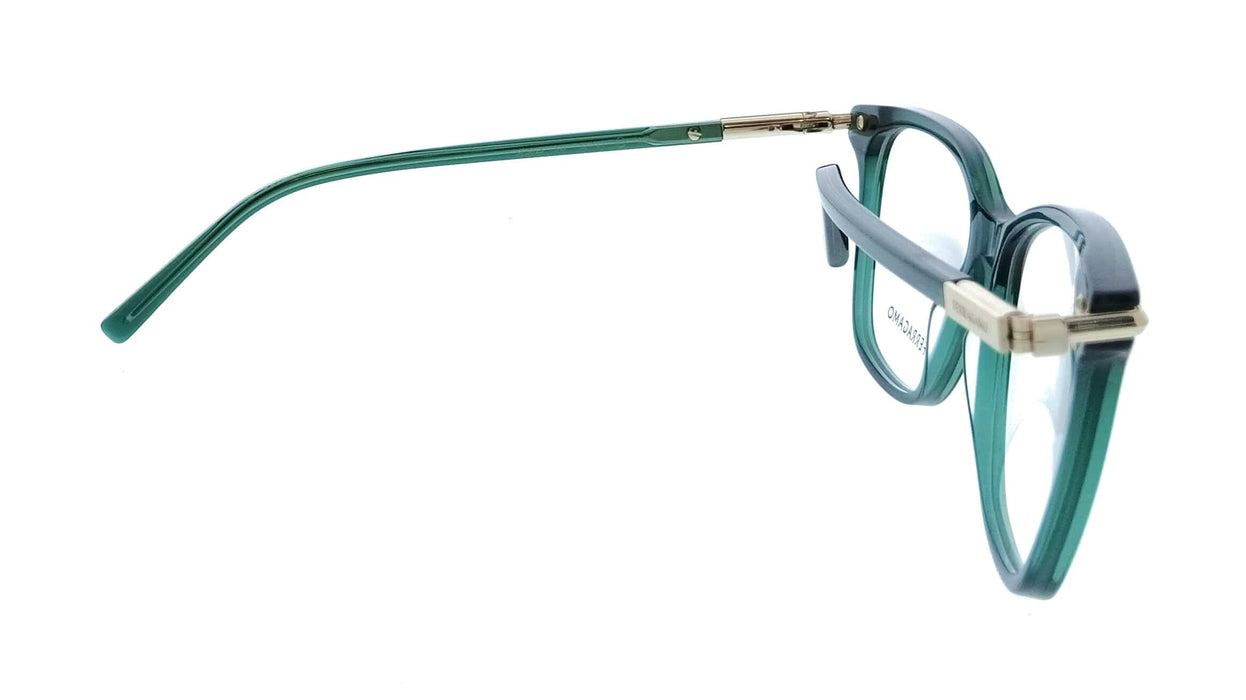 Salvatore Ferragamo SF3013 317 Cat Eye Transparent Green Women's Eyeglasses