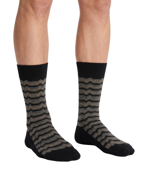 Missoni Black  Mens Wave Stripe Crew Socks-S