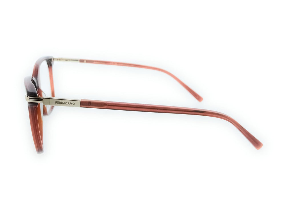 Salvatore Ferragamo SF3013 616 Cat Eye Transparent Red Women's Eyeglasses