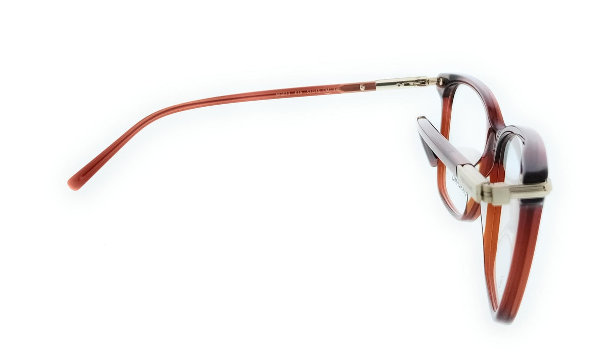 Salvatore Ferragamo SF3013 616 Cat Eye Transparent Red Women's Eyeglasses