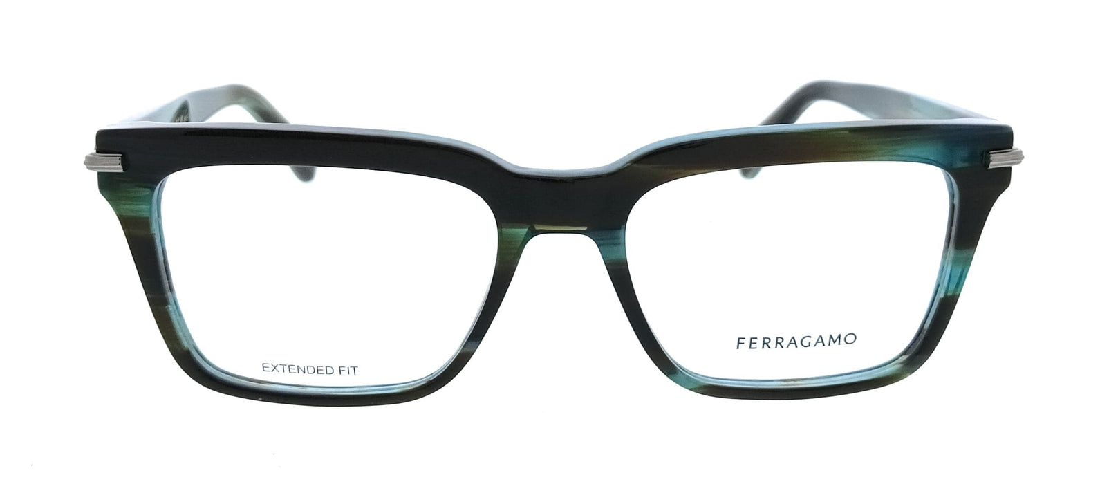 Salvatore Ferragamo SF3014 315 Rectangle Striped Green Men's Eyeglasses