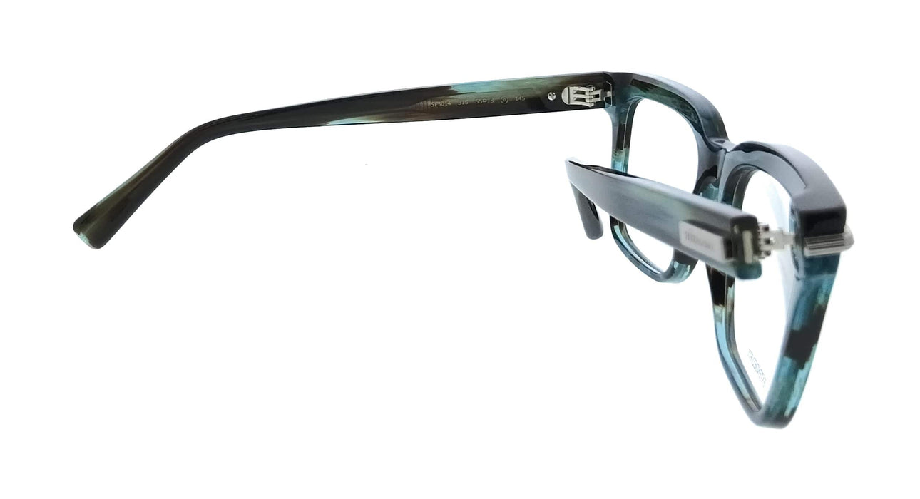 Salvatore Ferragamo SF3014 315 Rectangle Striped Green Men's Eyeglasses