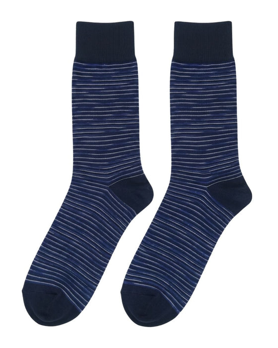 Missoni Dark Navy Mens Micro Chevron Stripe Crew Socks-M