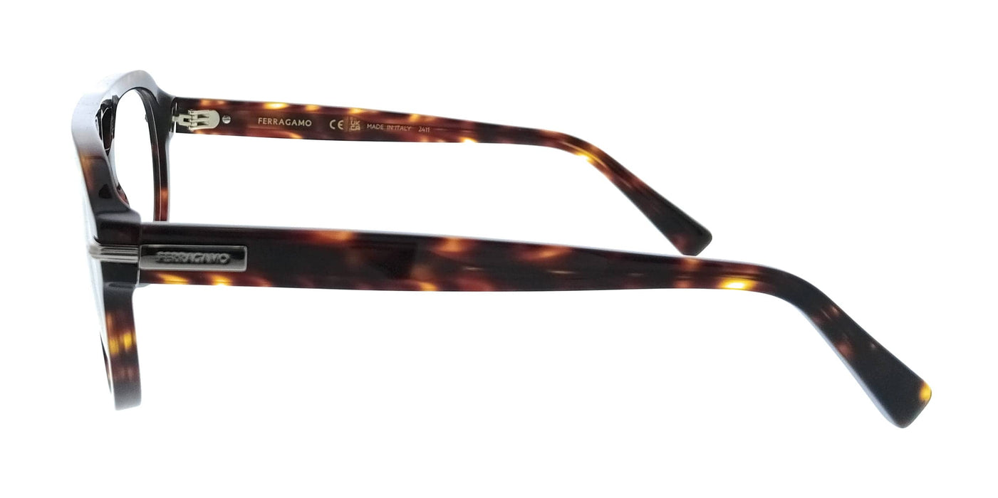Salvatore Ferragamo SF3016 640 Round Red Tortoise Unisex Eyeglasses