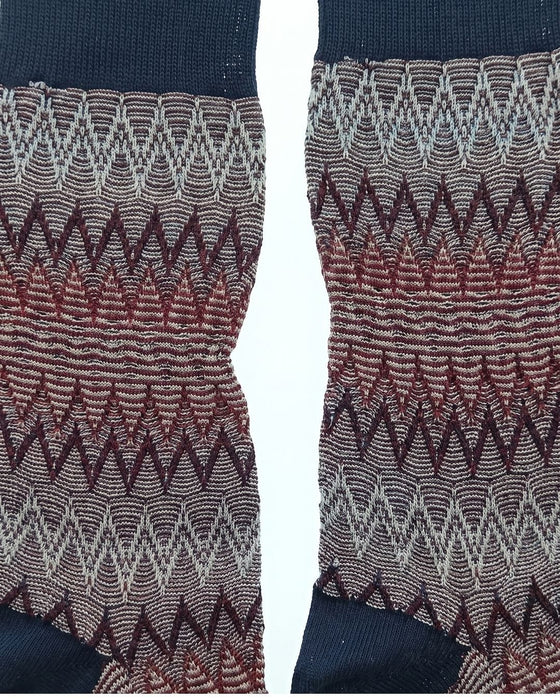 Missoni Black Mens Classic Chevron Crew Socks-M