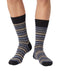 Missoni Blue Grey Mens Stripe Crew Socks-M