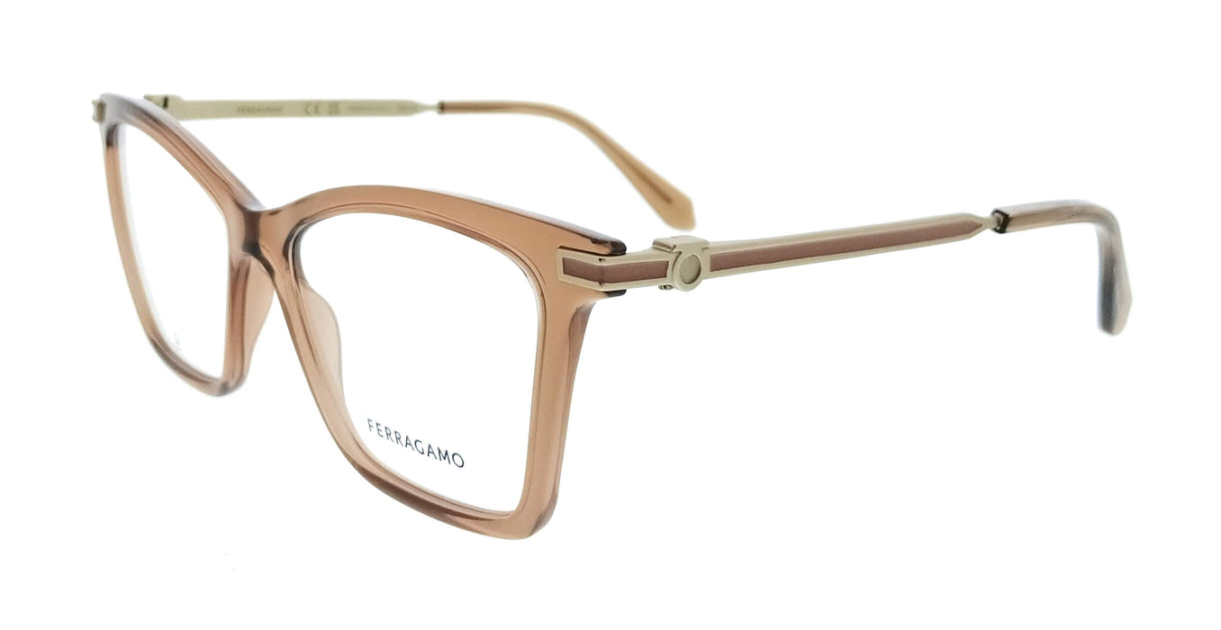 Salvatore Ferragamo SF3024 232 Cat Eye Transparent Brown Women's Eyeglasses