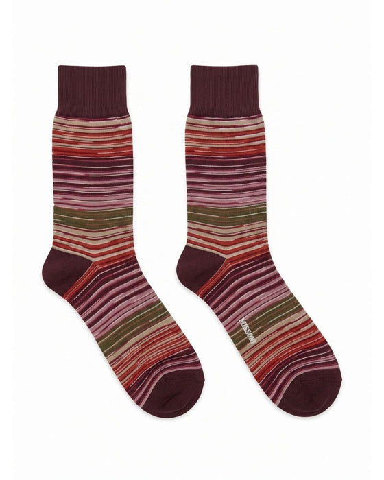 Missoni Multicolor Mens Stripe Crew Socks-M