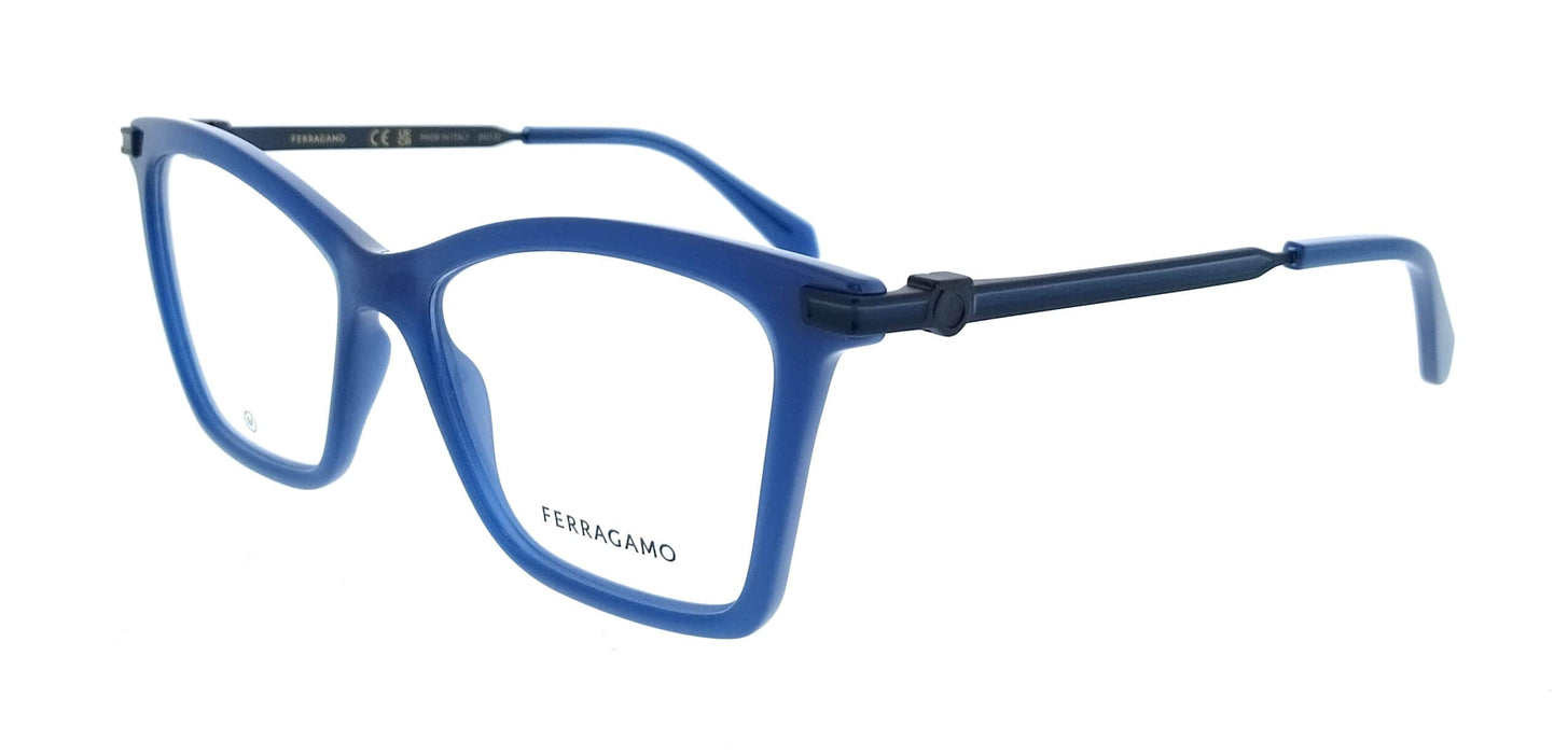 Salvatore Ferragamo SF3024 423 Cat Eye Opaline Blue Women's Eyeglasses