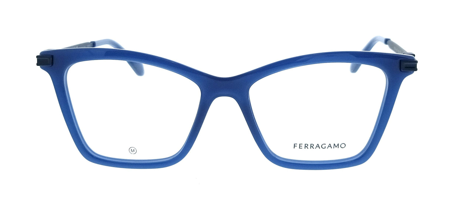 Salvatore Ferragamo SF3024 423 Cat Eye Opaline Blue Women's Eyeglasses
