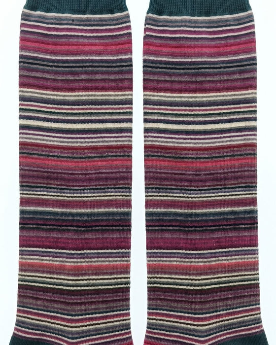 Missoni Dark Green Multi Mens Stripe Crew Socks-S