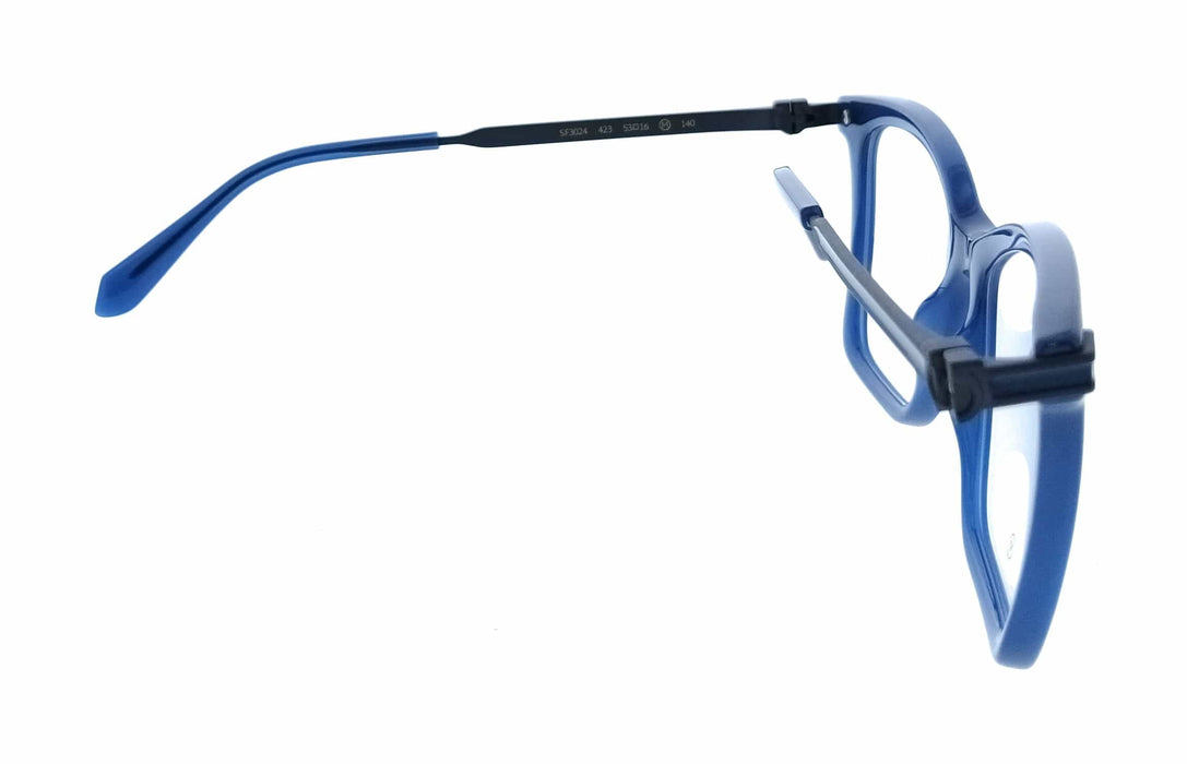 Salvatore Ferragamo SF3024 423 Cat Eye Opaline Blue Women's Eyeglasses