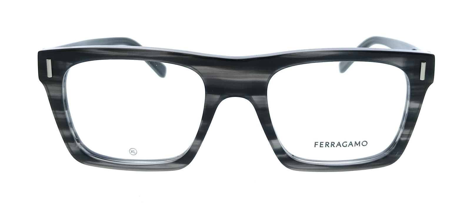 Salvatore Ferragamo SF3029 014 Rectangle Striped Grey Men's Eyeglasses