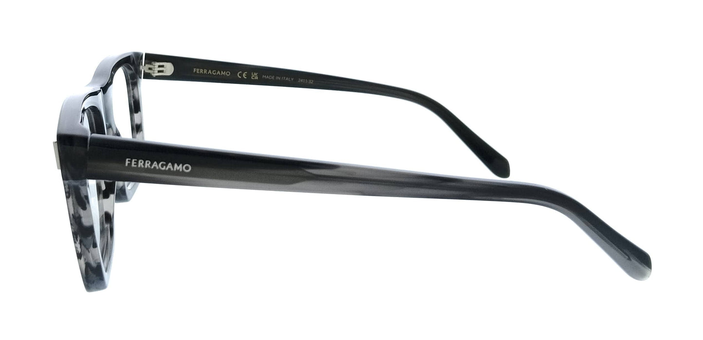 Salvatore Ferragamo SF3029 014 Rectangle Striped Grey Men's Eyeglasses