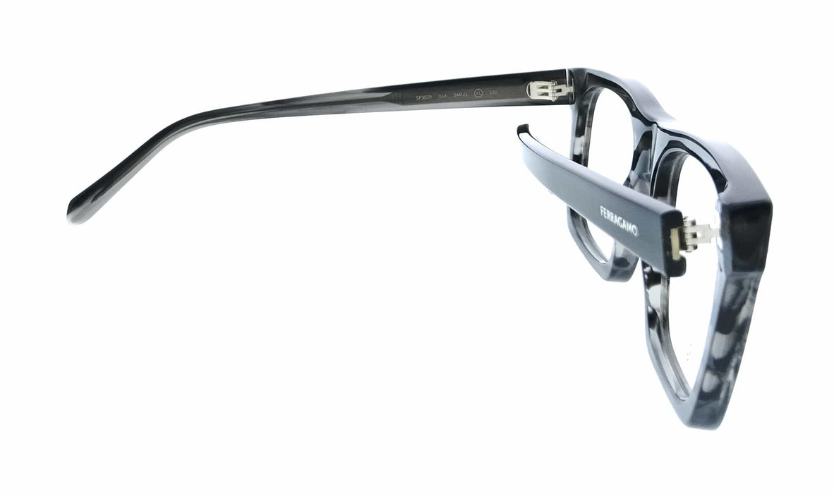 Salvatore Ferragamo SF3029 014 Rectangle Striped Grey Men's Eyeglasses