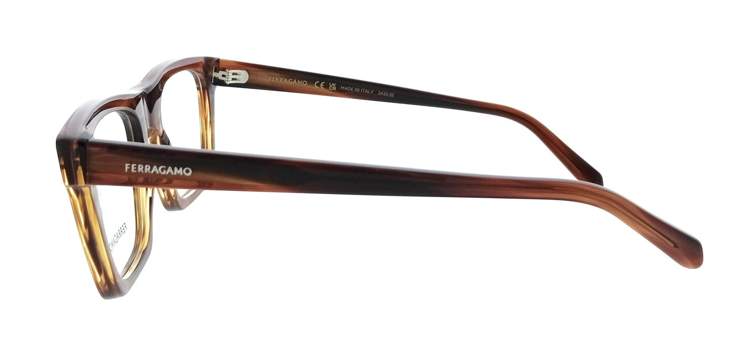 Salvatore Ferragamo SF3029 216 Rectangle Striped Brown Men's Eyeglasses