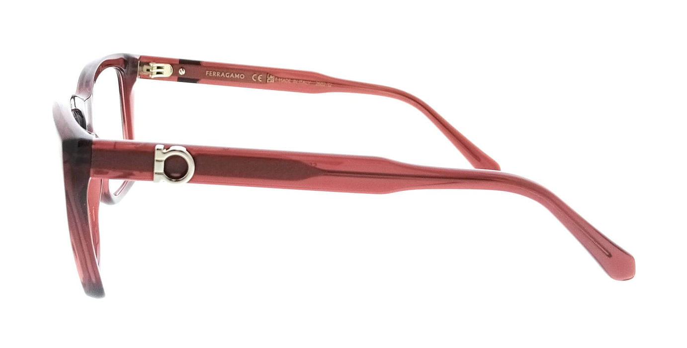 Salvatore Ferragamo SF3030E 616 Cat Eye Transparent Red Women's Eyeglasses