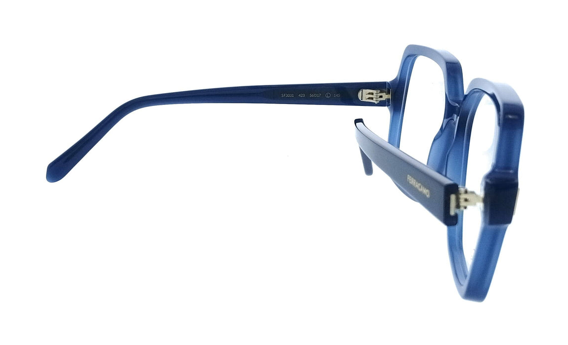 Salvatore Ferragamo SF3031 423 Cat Eye Opaline Blue Women's Eyeglasses