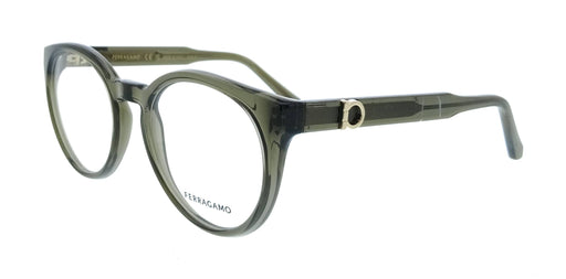 Salvatore Ferragamo SF3032E 320 Cat Eye Transparent Khaki Women's Eyeglasses