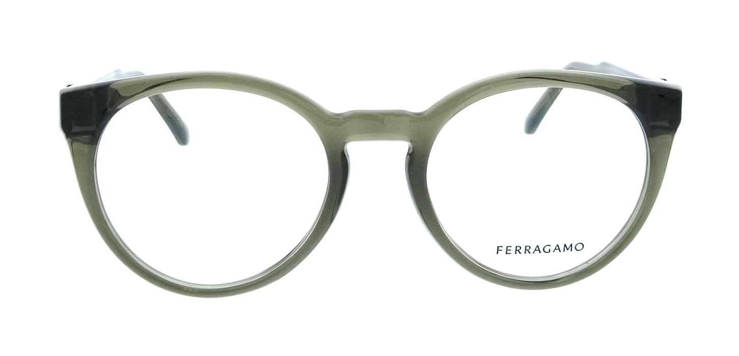 Salvatore Ferragamo SF3032E 320 Cat Eye Transparent Khaki Women's Eyeglasses