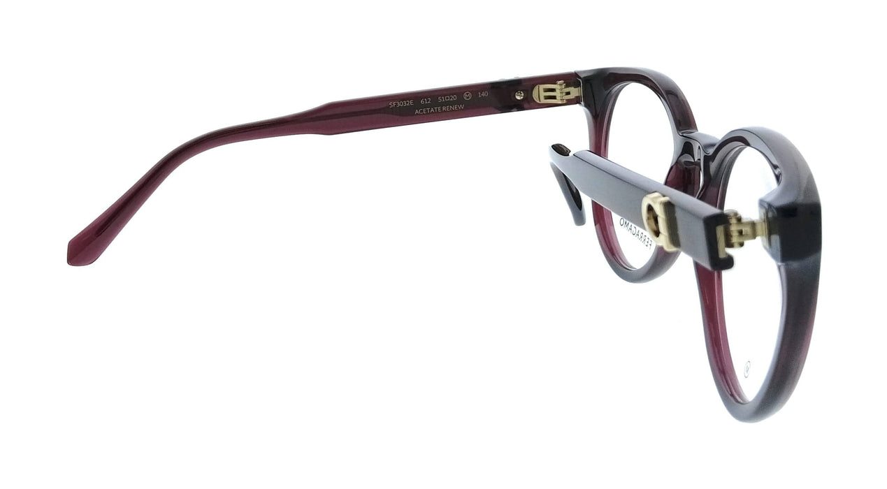 Salvatore Ferragamo SF3032E 612 Cat Eye Transparent Burgundy Women's Eyeglasses