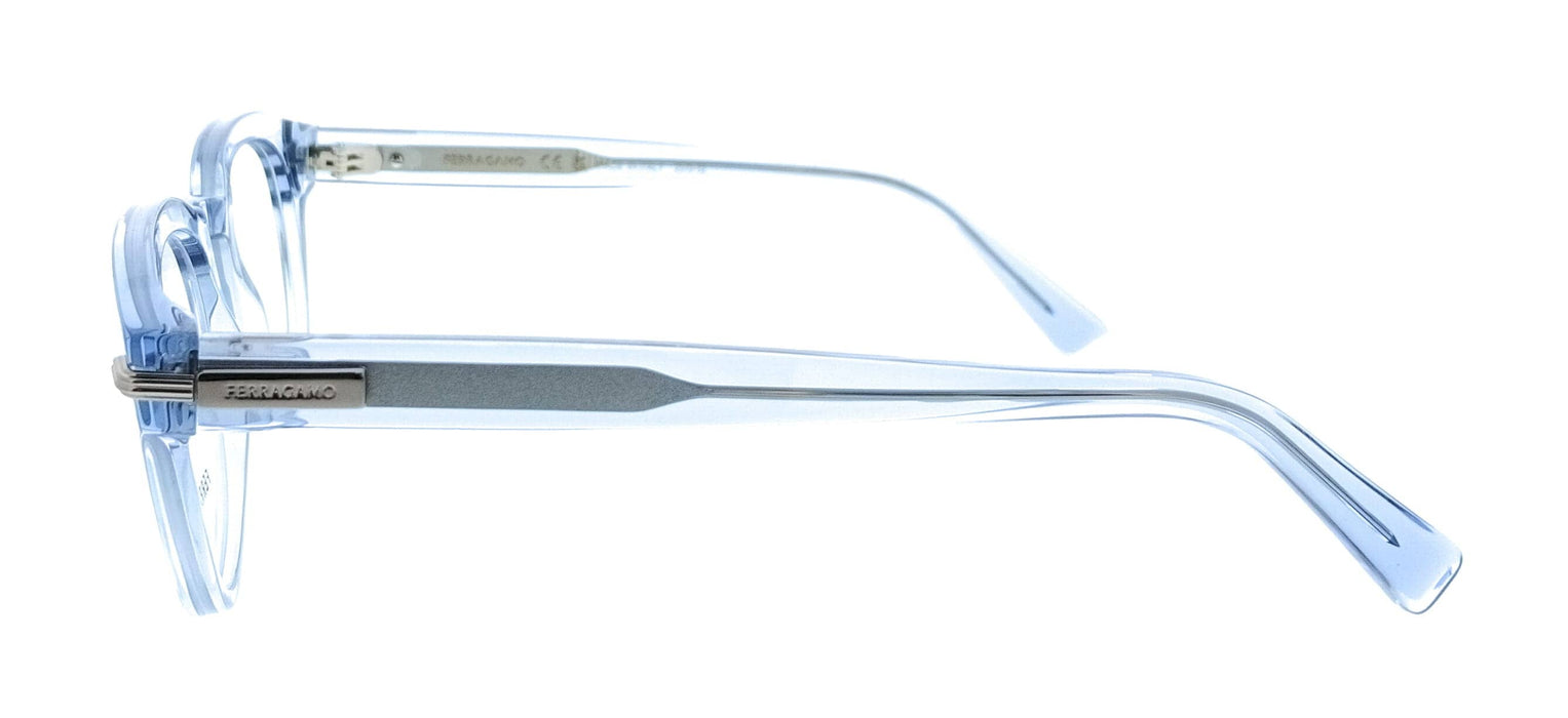 Salvatore Ferragamo SF3033 450 Rectangle Transparent Azure Men's Eyeglasses
