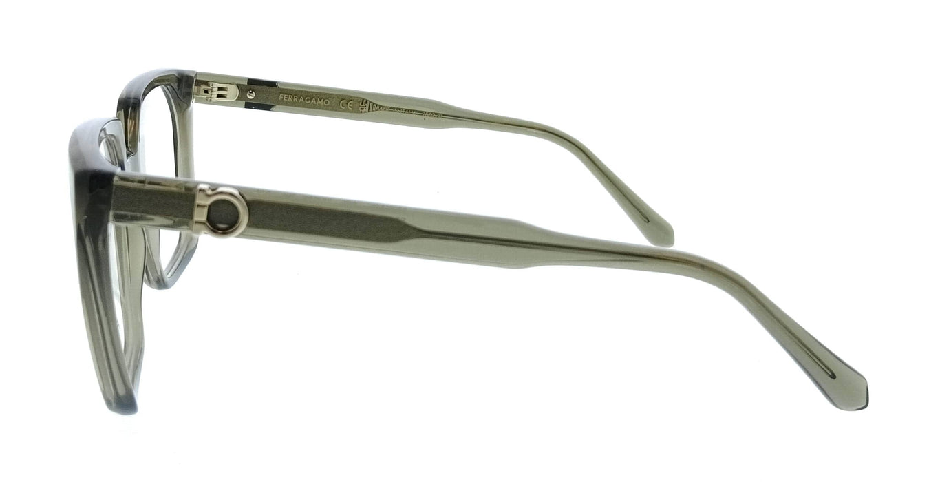 Salvatore Ferragamo SF3042E 320 Cat Eye Transparent Khaki Women's Eyeglasses