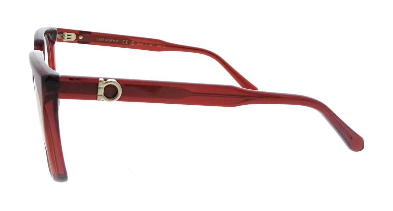 Salvatore Ferragamo SF3042E 612 Cat Eye Transparent Burgundy Women's Eyeglasses