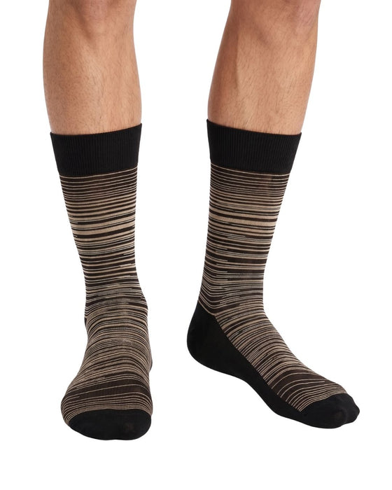Missoni Black Camel Mens Classic Stripe Crew Socks-M