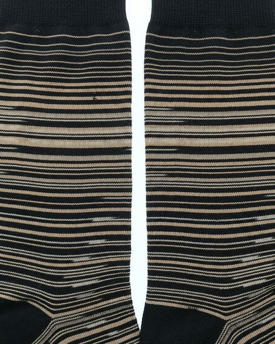 Missoni Black Camel Mens Classic Stripe Crew Socks-M