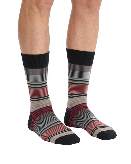 Missoni Red  Mens Classic Stripe Crew Socks-S