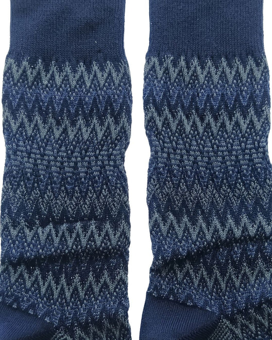 Missoni Dark Navy Mens Classic Chevron Crew Socks-M