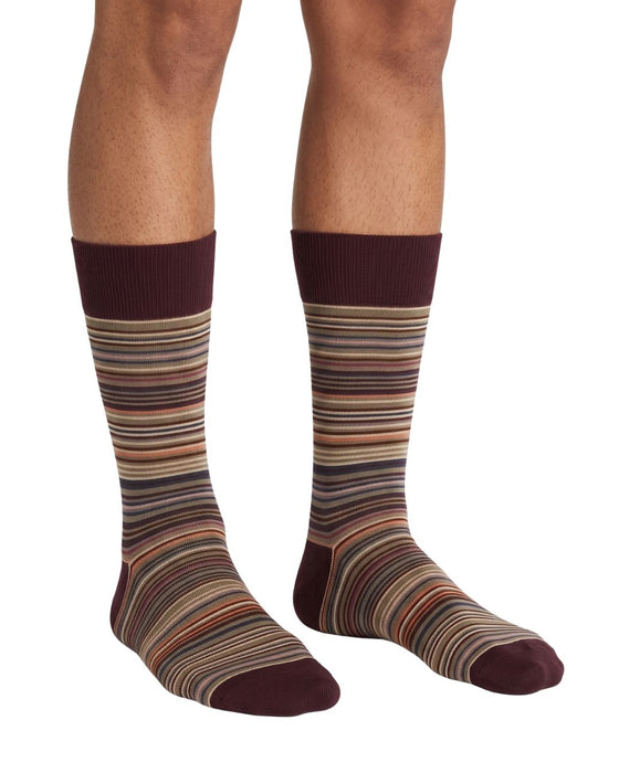 Missoni Maroon Mens Classic Stripe Crew Socks-S