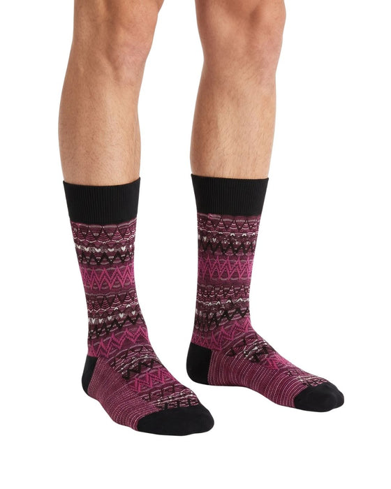 Missoni Magenta  Mens Classic Chevron Crew Socks-M