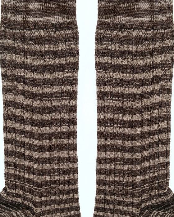 Missoni Light Brown Mens Textured Ribbed Crew Socks-M