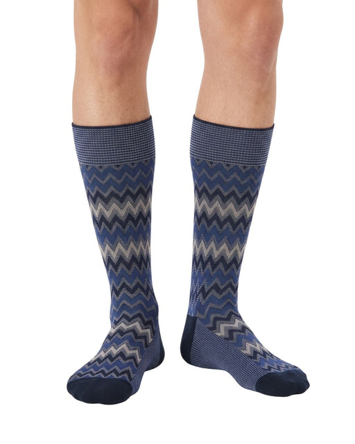 Missoni Royal Blue Mens Classic Chevron Crew Socks-S