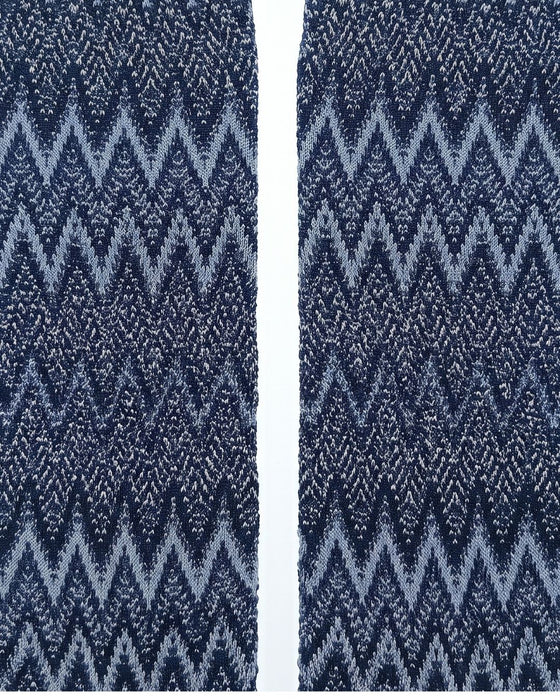 Missoni Sky Navy Mens Classic Chevron Crew Socks-M