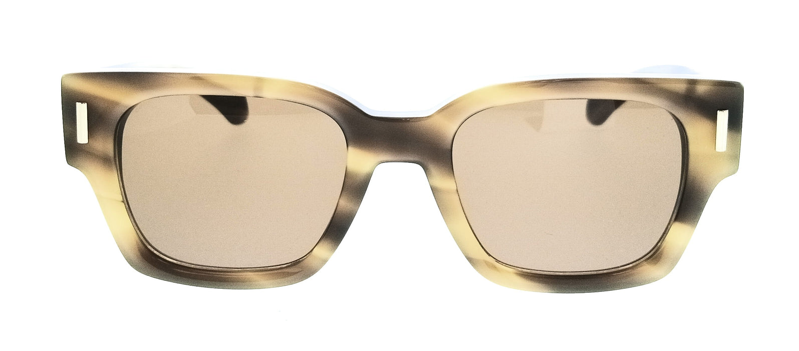 Salvatore Ferragamo SF2010S 319 Rectangle Striped Khaki Men's Sunglasses