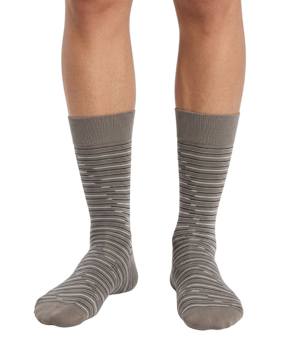 Missoni Taupe  Mens Classic Stripe Crew Socks-L