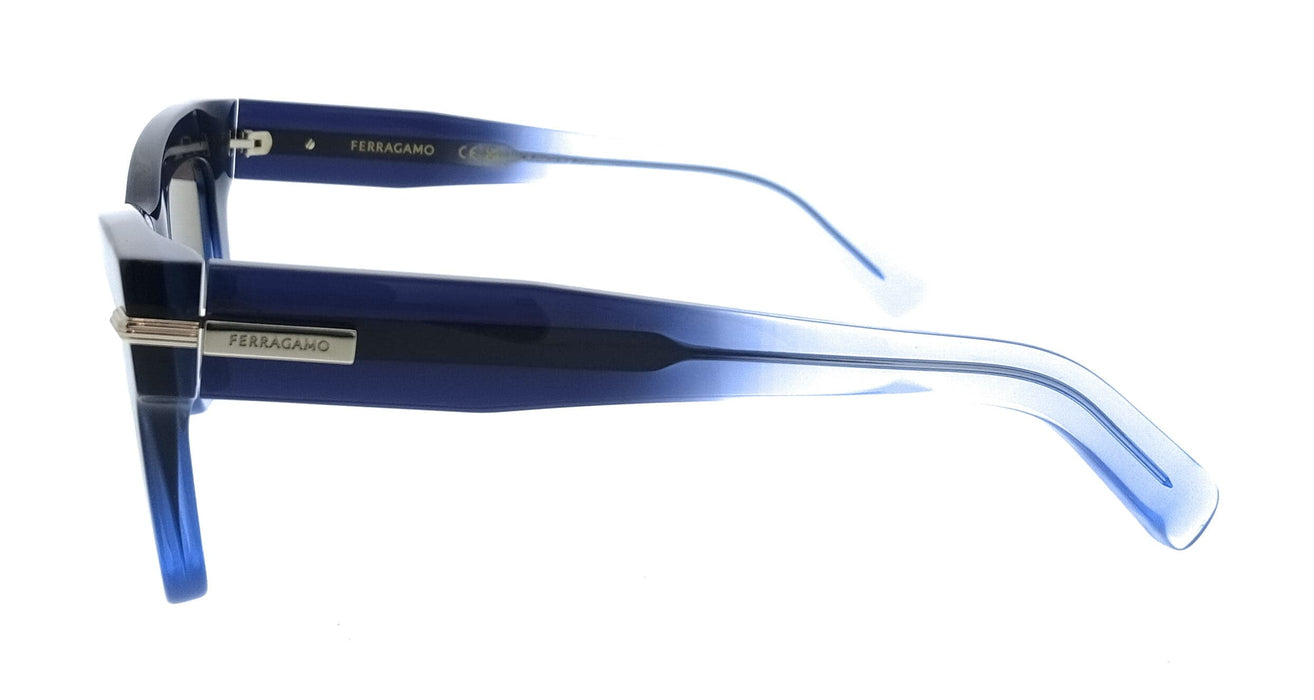 Salvatore Ferragamo SF2031S 415 Cat Eye Gradient Dark Blue Transparent Women's Sunglasses