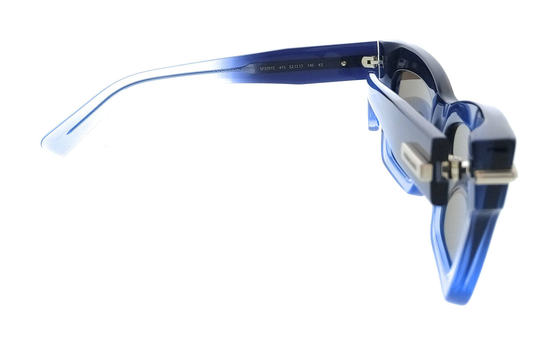 Salvatore Ferragamo SF2031S 415 Cat Eye Gradient Dark Blue Transparent Women's Sunglasses