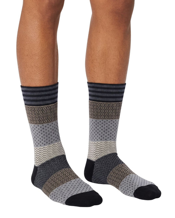 Missoni Grey  Mens Mix Pattern Crew Socks-S