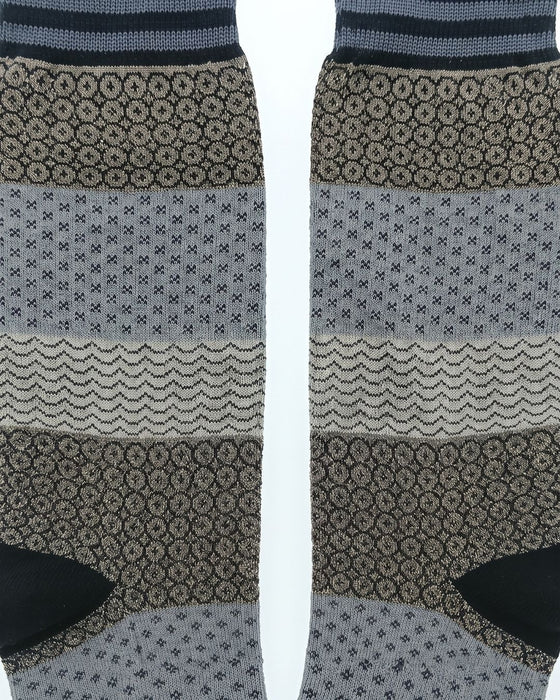 Missoni Grey  Mens Mix Pattern Crew Socks-S