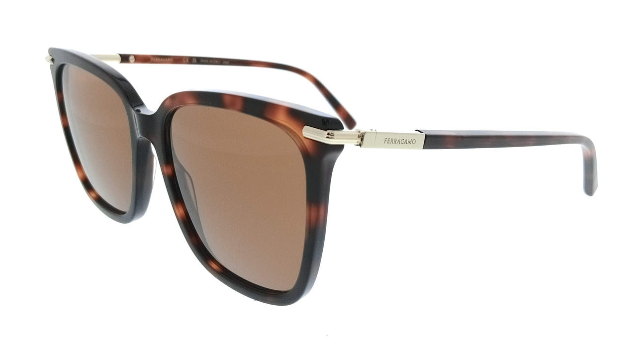 Salvatore Ferragamo SF2037S 640 Cat Eye Red Tortoise Women's Sunglasses