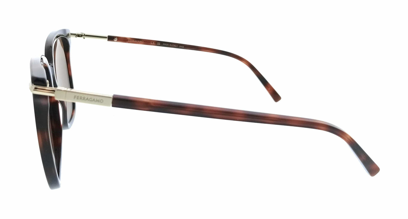 Salvatore Ferragamo SF2037S 640 Cat Eye Red Tortoise Women's Sunglasses