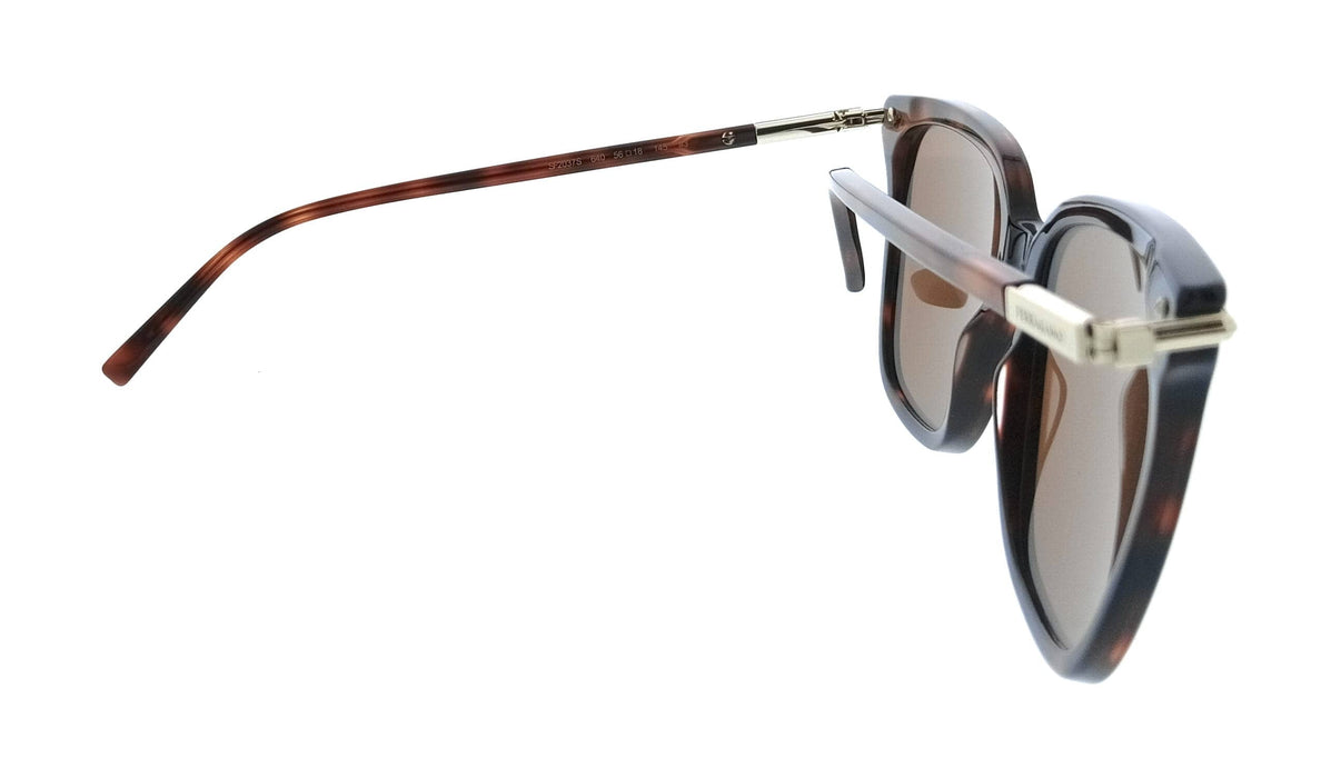 Salvatore Ferragamo SF2037S 640 Cat Eye Red Tortoise Women's Sunglasses